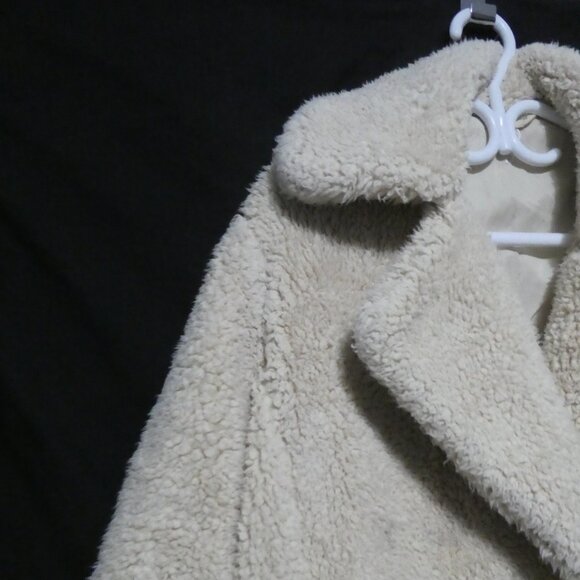 FREE PEOPLE | xs - extra small | Teddy - Furry Plush Double Breasted Pea Coat - Picture 3 of 16